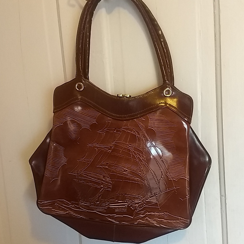 Vintage Pirate/Merchant Ship Purse
